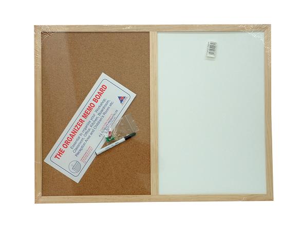MemoBoard White and Cork Wooden Casing Budget 4